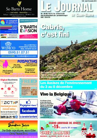 Journal de Saint-Barth N°1304 du 22/11/2018