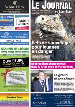 Journal de Saint-Barth N°1311 du 17/01/2019