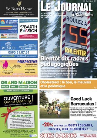 Journal de Saint-Barth N°1312 du 24/01/2019