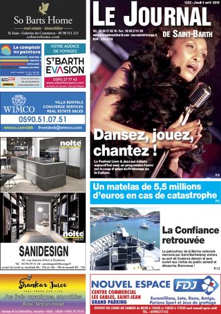 Journal de Saint-Barth N°1322 du 04/04/2019