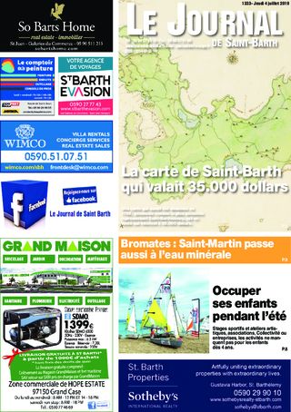 Journal de Saint-Barth N°1333 du 04/07/2019