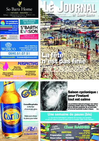 Journal de Saint-Barth N°1338 du 15/08/2019