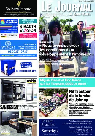 Journal de Saint-Barth N°1339 du 29/08/2019