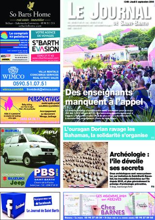 Journal de Saint-Barth N°1340 du 05/09/2019