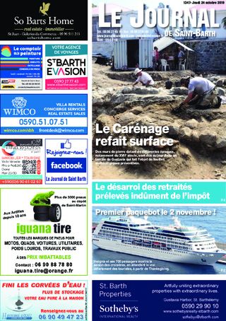 Journal de Saint-Barth N°1347 du 24/10/2019