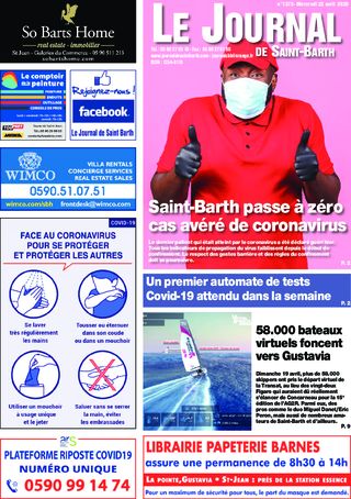 Journal de Saint-Barth N°1372 du 22/04/2020