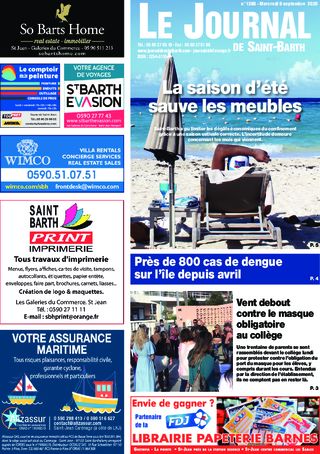 Journal de Saint-Barth N°1388 du 09/09/2020