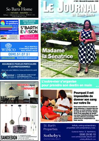 Journal de Saint-Barth N°1391 du 30/09/2020