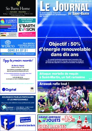 Journal de Saint-Barth N°1402 du 16/12/2020