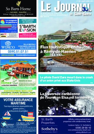 Journal de Saint-Barth N°1431 du 08/07/2021