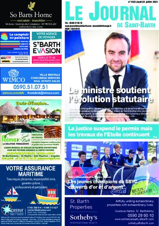 Journal de Saint-Barth N°1433 du 22/07/2021