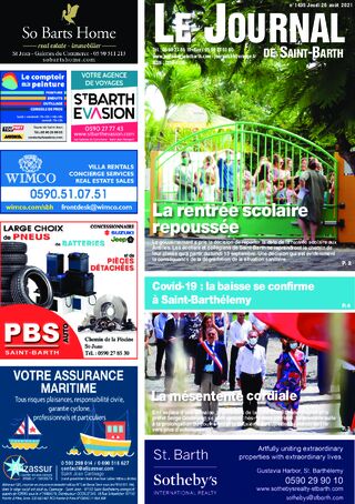 Journal de Saint-Barth N°1435 du 26/08/2021