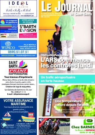 Journal de Saint-Barth N°1438 du 16/09/2021
