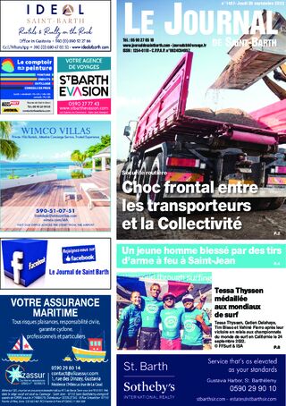 Journal de Saint-Barth N°1487 du 29/09/2022