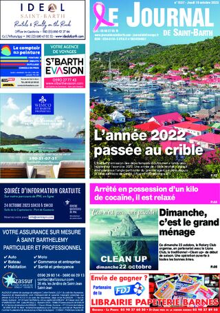 Journal de Saint-Barth N°1537 du 19/10/2023